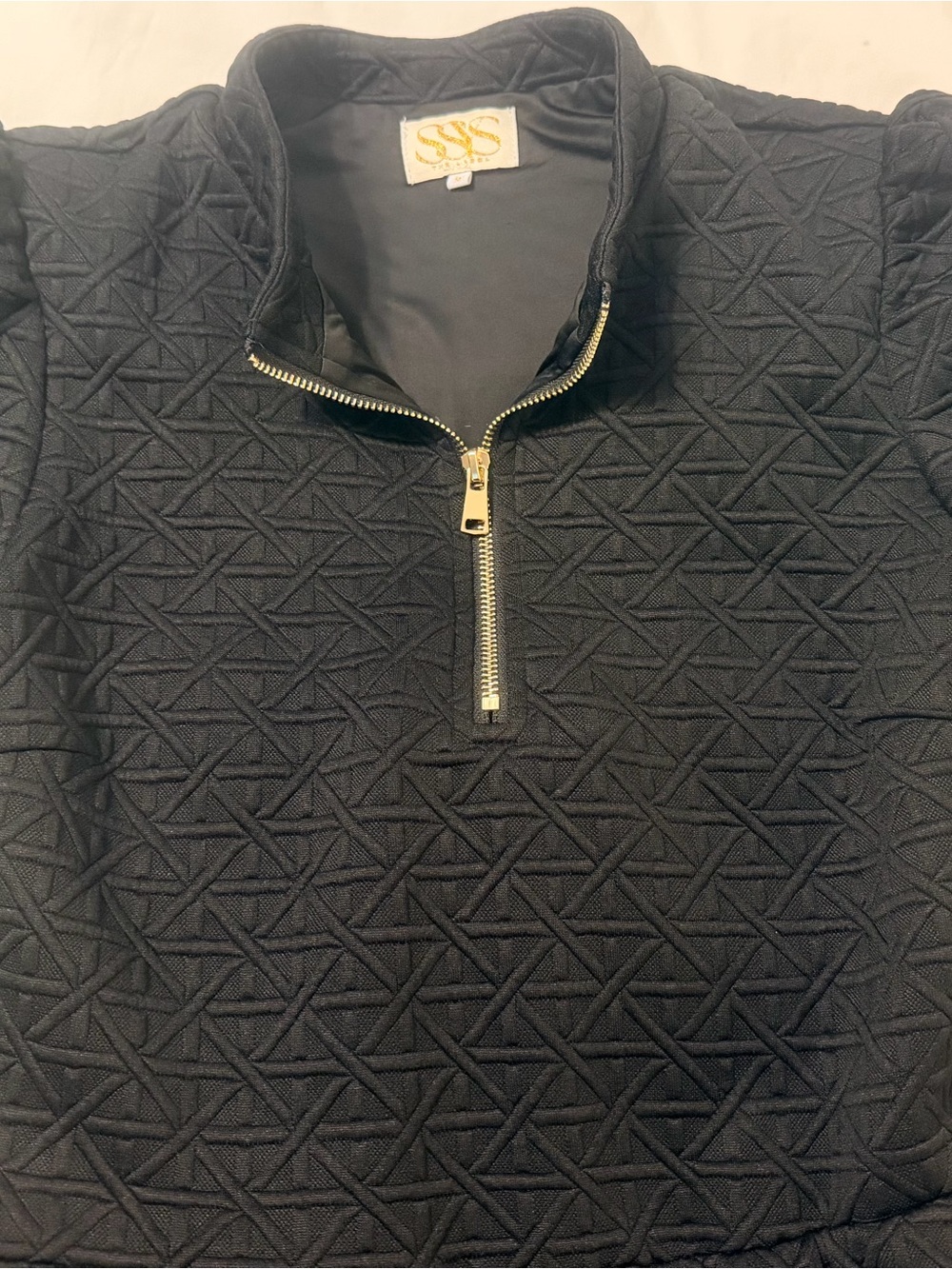 SSYS Textured Black Zip-Front Dress - Picture 3 of 8